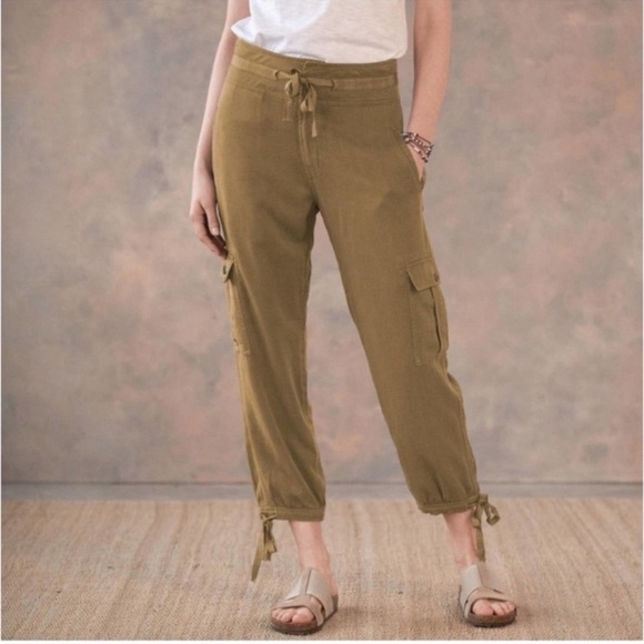 Sundance Iva Cargo Jogger Pants in Butternut Tan Size 6 - Picture 2 of 11